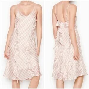 New! Victoria's Secret *flawed" Plaid Ruffle Cottage Coquette‎ Midi Dress